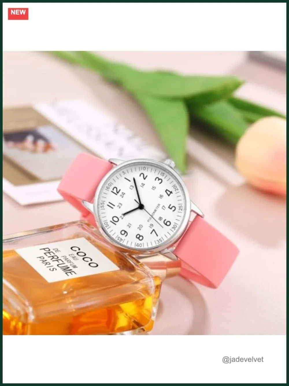 Nurse Watch Easy Read Luminous Dial Silicone Band Red Second Hand Waterproof